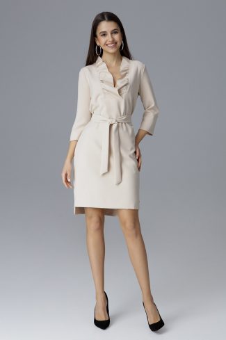 beige Cocktail dress model 126002 Figl