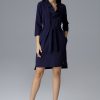 Navy Blue Cocktail Dress in Formal Dresses, Cocktail Dresses with Spandex and Polyester