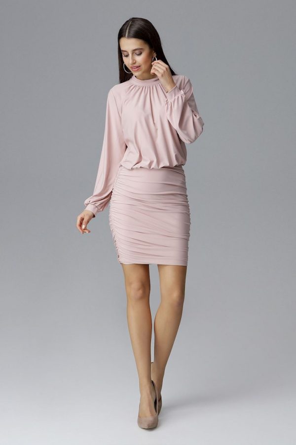Pink Cocktail Dress in Formal Dresses, Cocktail Dresses with Spandex and Polyester