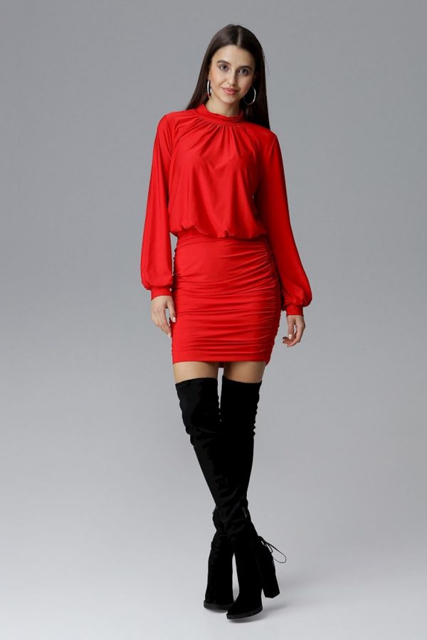 Red Cocktail Dress in Formal Dresses, Cocktail Dresses with Spandex and Polyester