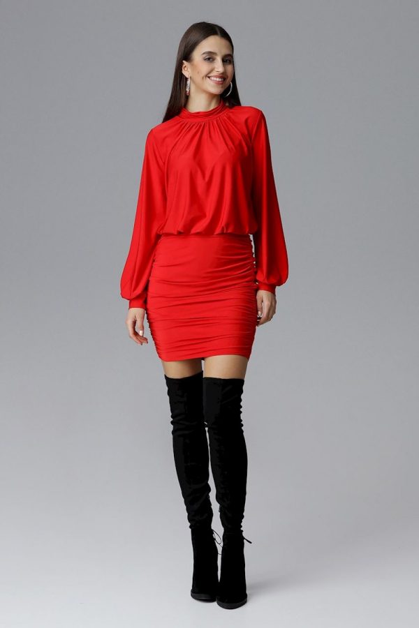 Red Cocktail Dress in Formal Dresses, Cocktail Dresses with Spandex and Polyester