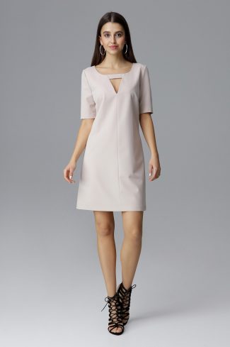 beige Daydress model 126011 Figl