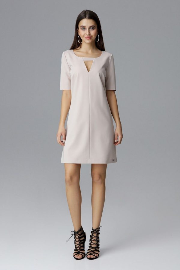 beige Daydress model 126011 Figl