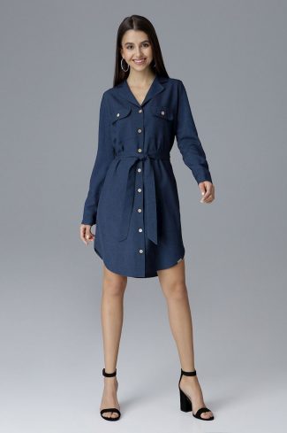 navy blue Daydress model 126028 Figl