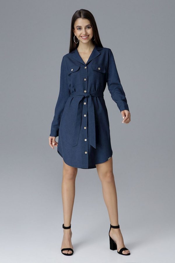 navy blue Daydress model 126028 Figl