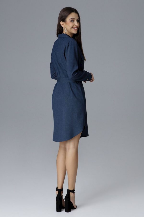 navy blue Daydress model 126028 Figl