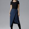 Navy Blue Skirt in Skirts with Polyester