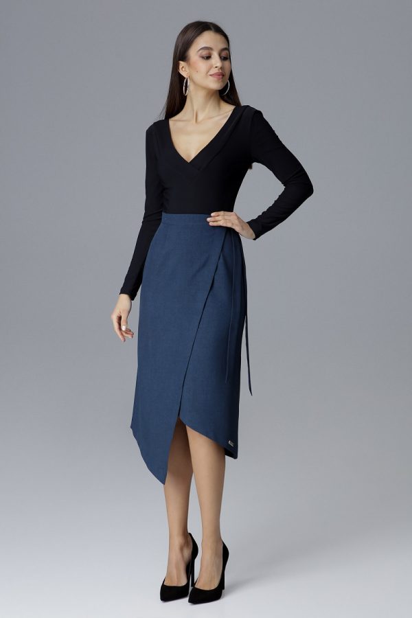 Navy Blue Skirt in Skirts with Polyester