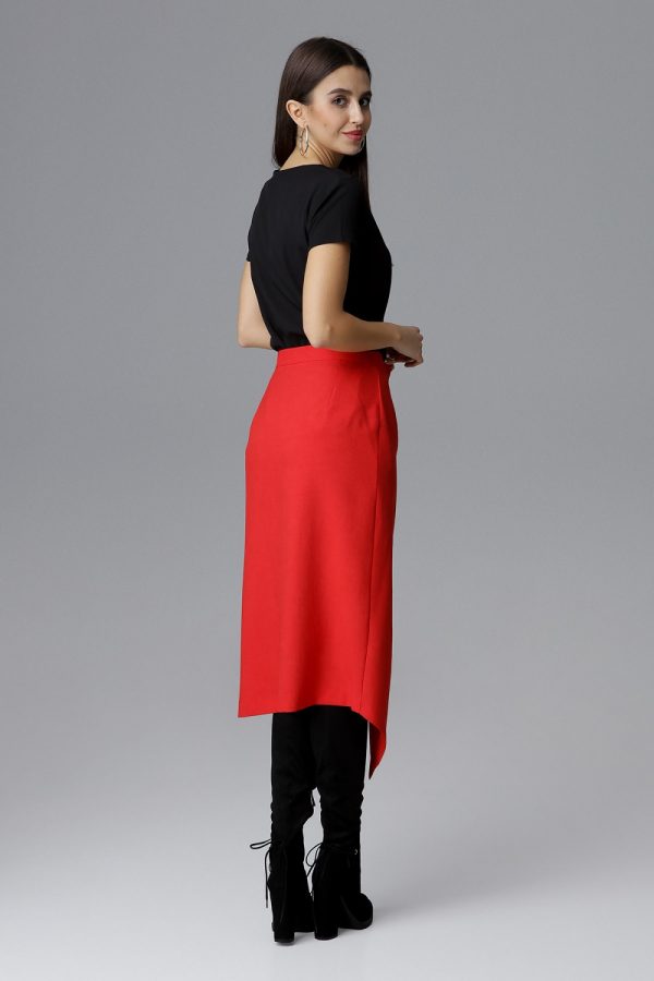 Red Skirt in Skirts with Polyester