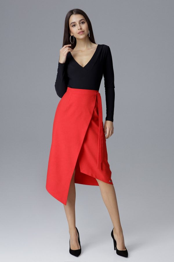 Red Skirt in Skirts with Polyester