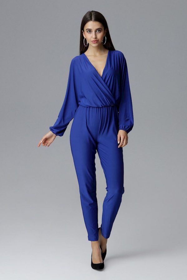 Navy Blue Suit in Playsuits For Women with Spandex and Polyester