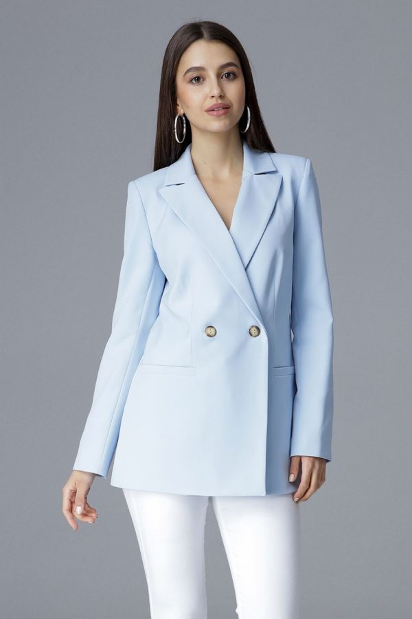 Blue Jacket in Jackets, Vests For Women with Spandex and Polyester