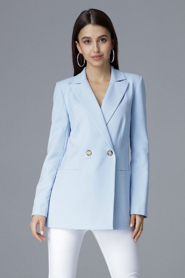 Blue Jacket in Jackets, Vests For Women with Spandex and Polyester