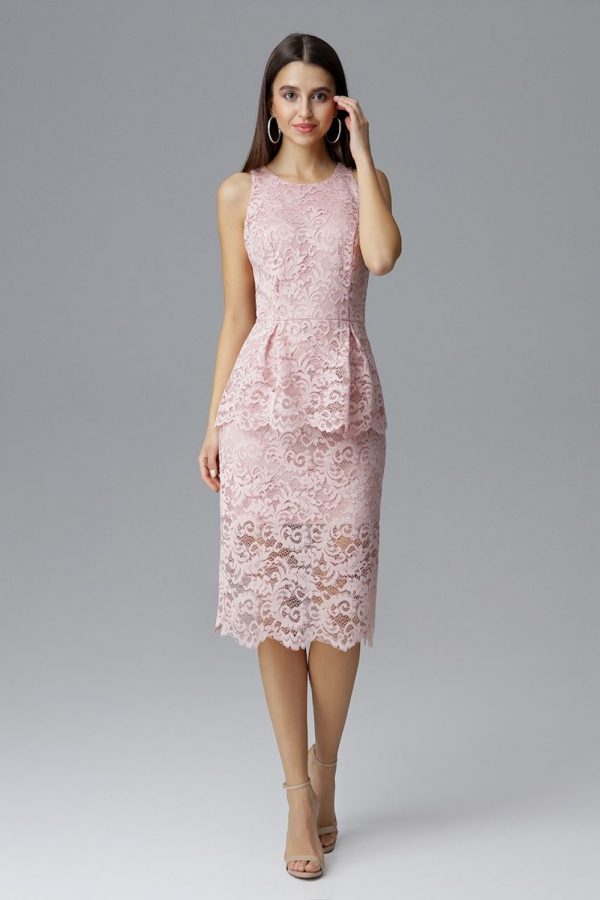 Pink Evening Dress in Evening Dresses with Spandex and Polyester