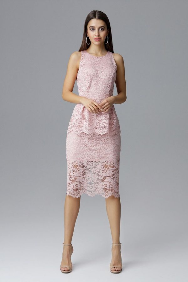 Pink Evening Dress in Evening Dresses with Spandex and Polyester