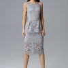Grey Evening Dress in Evening Dresses with Spandex and Polyester