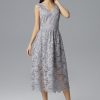 Grey Evening Dress in Evening Dresses with Spandex and Polyester