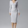 Grey Cocktail Dress in Formal Dresses, Cocktail Dresses with Spandex, Polyester and Viscose