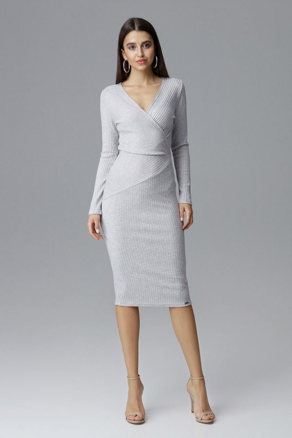 Grey Cocktail Dress in Formal Dresses, Cocktail Dresses with Spandex, Polyester and Viscose