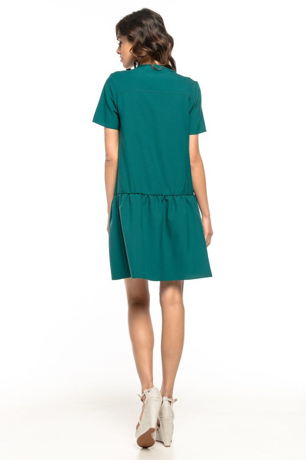 Green Daydress in Day Dresses with Spandex and Polyester