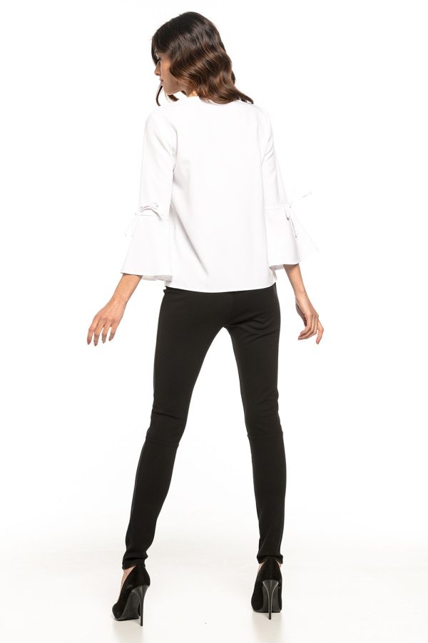 White Blouse 9 in Spandex and Polyester