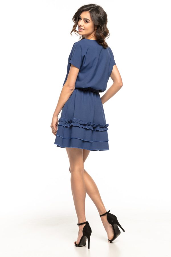 Navy Blue Daydress 8 in Spandex and Polyester
