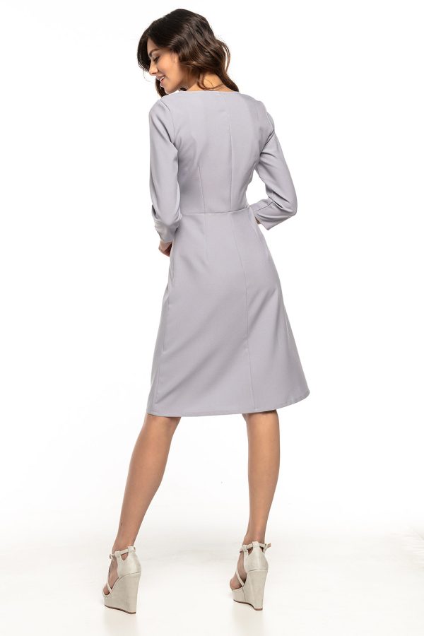 Grey Daydress in Day Dresses with Spandex and Polyester