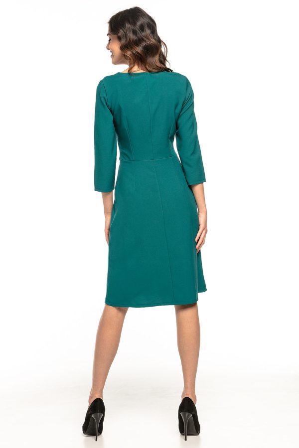 Green Daydress in Day Dresses with Spandex and Polyester