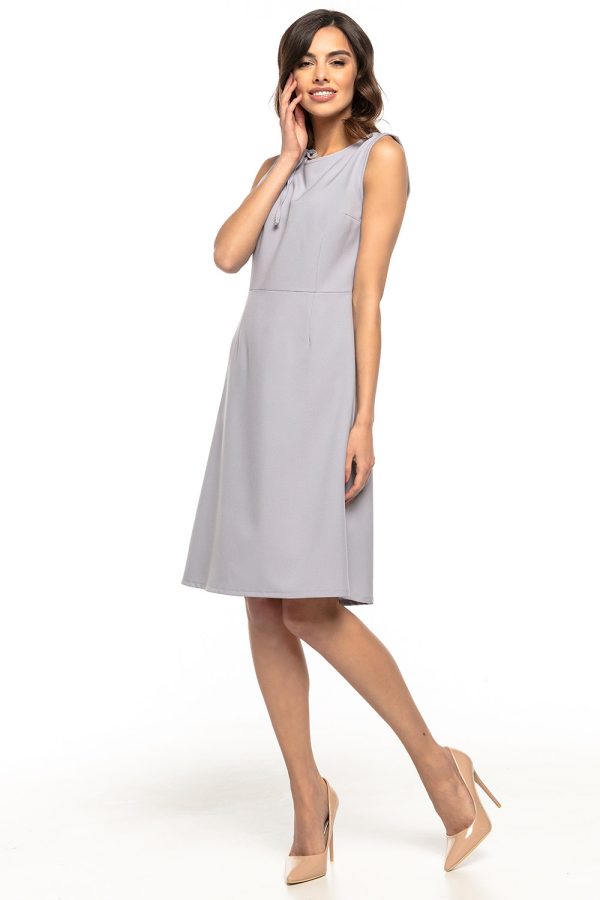 Grey Daydress in Day Dresses with Spandex and Polyester