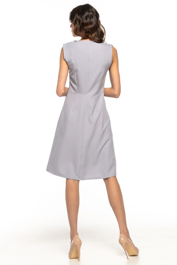 Grey Daydress in Day Dresses with Spandex and Polyester