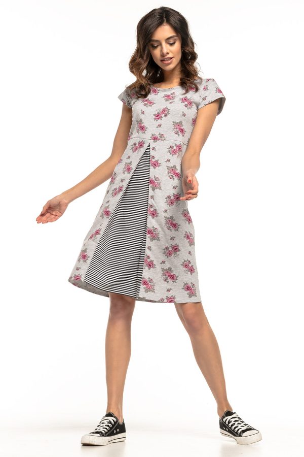 Grey Daydress in Day Dresses with Cotton and Polyester