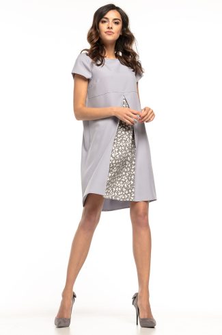 832941 Grey Daydress in Day Dresses with Spandex and Polyester