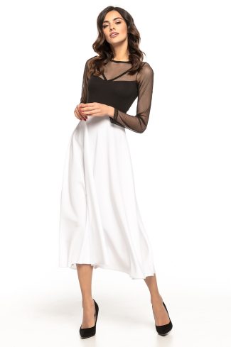 White Skirt in Skirts with Spandex and Polyester