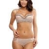 Beige Swimsuit Two Piece in Two-Piece Swimsuits, Tops, Swimsuit Bottoms with Spandex and Polyamide