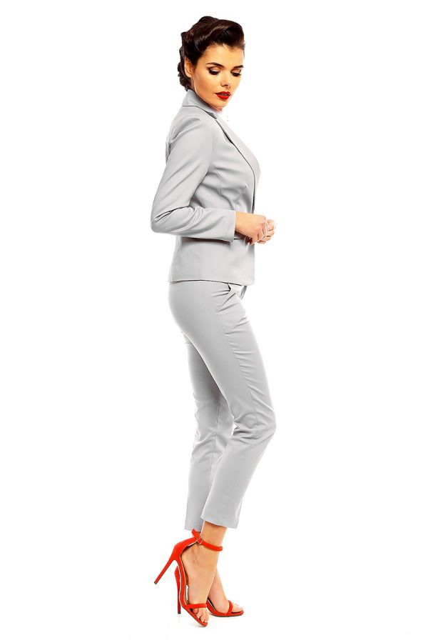 Grey Jacket in Jackets, Vests For Women with Cotton, Spandex and Nylon
