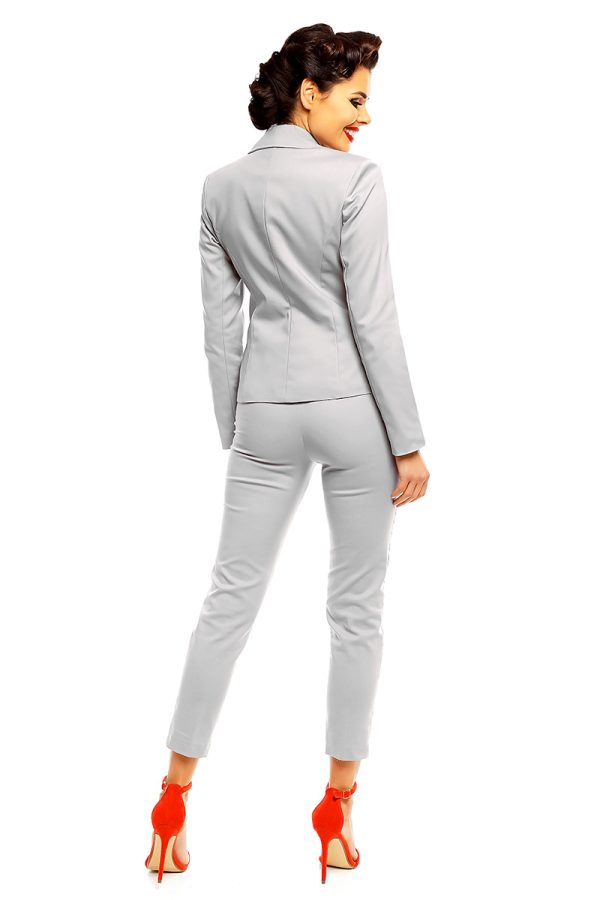 Grey Jacket in Jackets, Vests For Women with Cotton, Spandex and Nylon