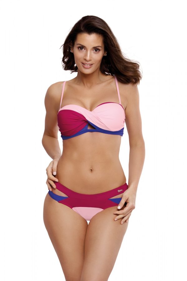 Pink Swimsuit Two Piece in Two-Piece Swimsuits, Tops, Swimsuit Bottoms with Spandex and Polyamide