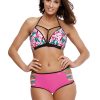 Pink Swimsuit Two Piece in Two-Piece Swimsuits, Tops, Swimsuit Bottoms with Spandex and Polyamide