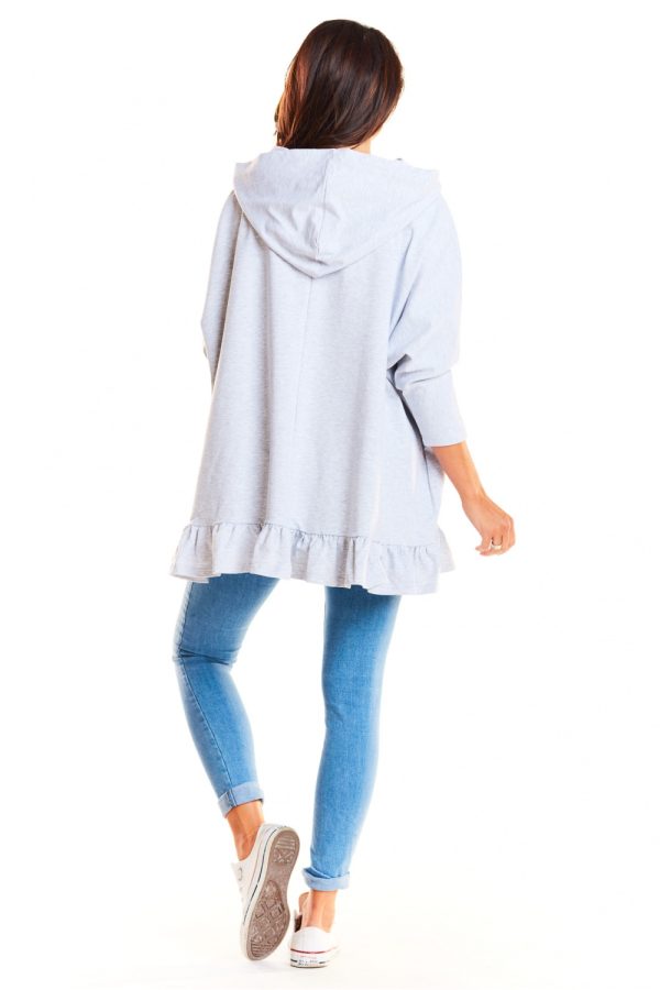 Grey Sweatshirt in Sweatshirts For Women with Cotton, Spandex and Polyester