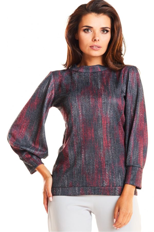 Red Blouse in Women`s Blouses, Tunics with Spandex, Polyester and Viscose