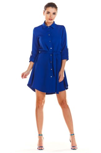 Blue Daydress in Day Dresses with Spandex and Polyester