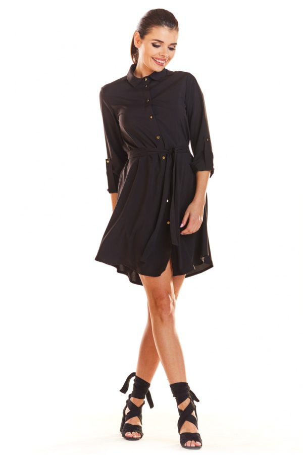 Black Daydress in Day Dresses of Spandex and Polyester