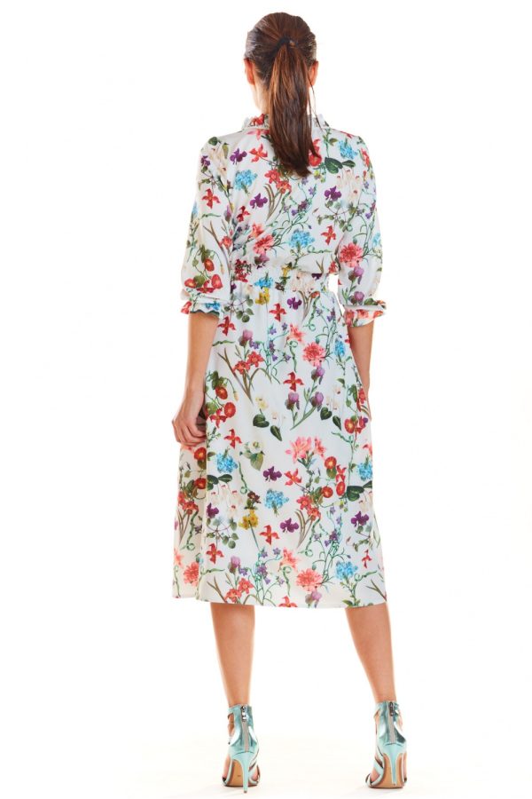 Beige Daydress in Day Dresses with Spandex and Polyester