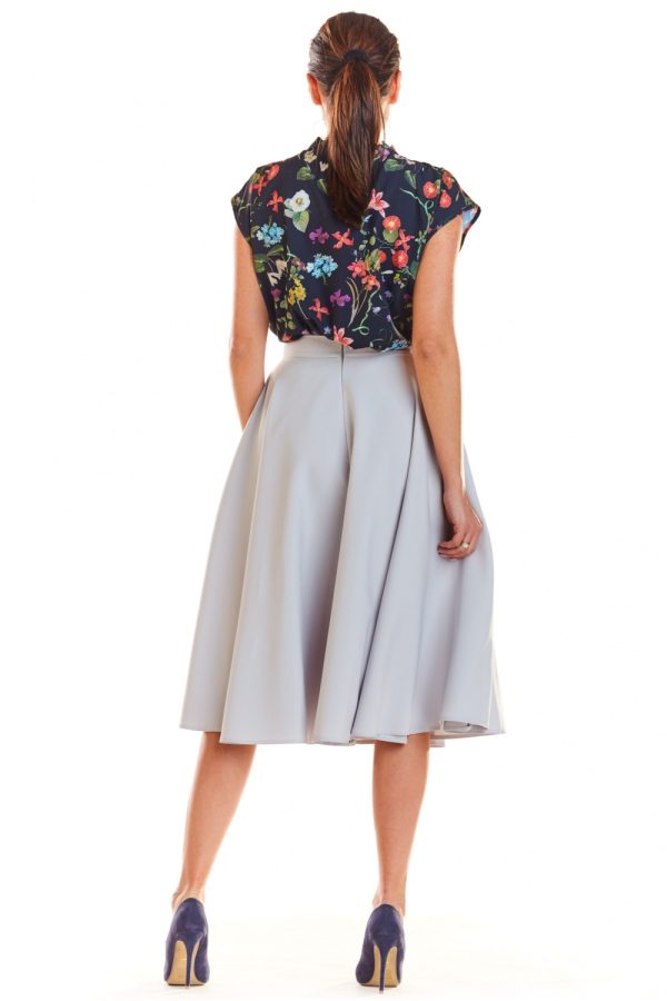 Grey Skirt in Skirts with Spandex and Polyester