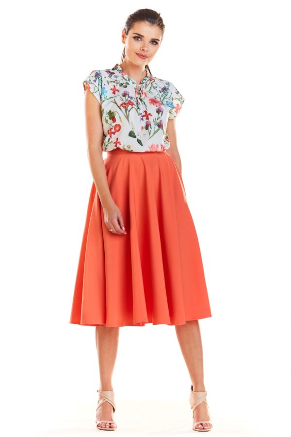 Red Skirt in Skirts of Spandex and Polyester