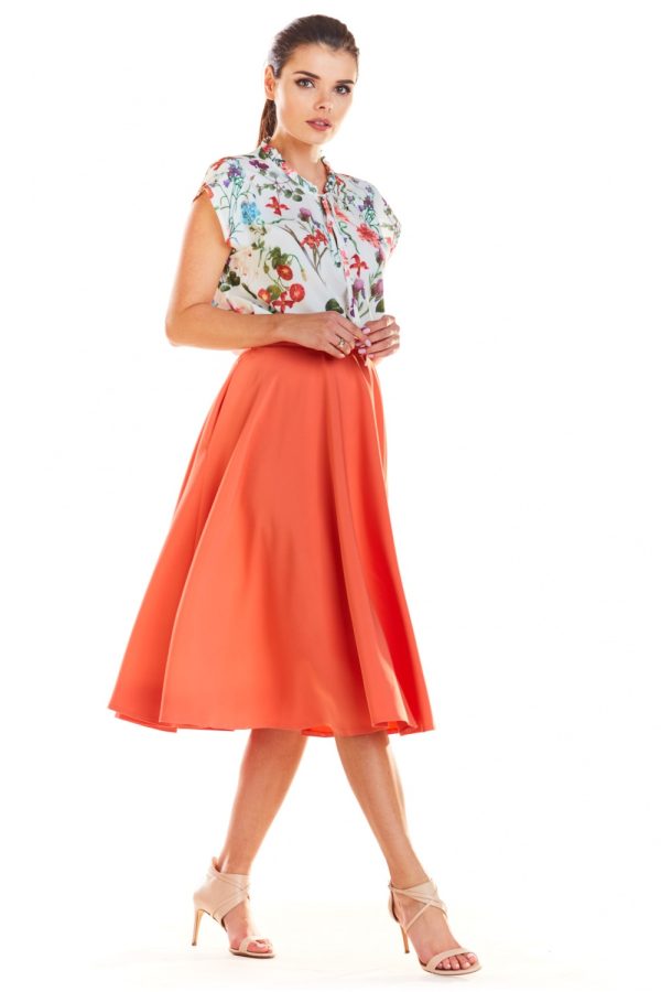 Red Skirt in Skirts of Spandex and Polyester