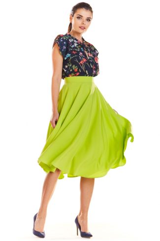 Green Skirt in Skirts with Spandex and Polyester
