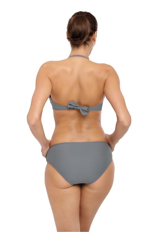 Grey Swimsuit Two Piece in Two-Piece Swimsuits, Tops, Swimsuit Bottoms with Spandex and Polyamide