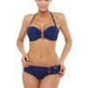 Navy Blue Swimsuit Two Piece in Two-Piece Swimsuits, Tops, Swimsuit Bottoms with Spandex and Polyamide
