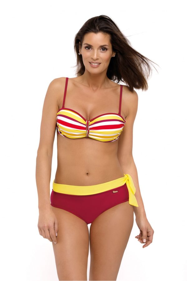 Red Swimsuit Two Piece in Two-Piece Swimsuits, Tops, Swimsuit Bottoms with Spandex and Polyamide